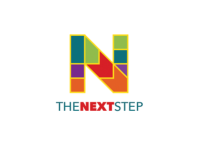 The Next Step autism branding logo n puzzle steps