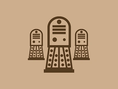 The Daleks branding dalek doctor who illustration logo show tv