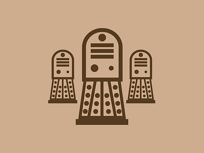 The Daleks branding dalek doctor who illustration logo show tv