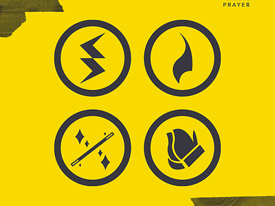 Lightning Fire Magic Prayer fire icon illustration lightning logo magic music nerd prayer single song