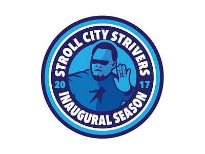 Stroll City Inaugural Season Patch branding circle fantasy football football league logo patch roundel sports