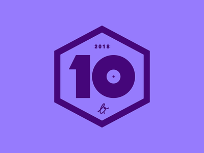 Favorite 10 Albums of 2018 2018 badge branding design icon illustration logo music top 10 vector