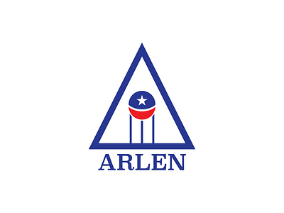 Arlen, Texas branding city illustration logo texas vector watertower