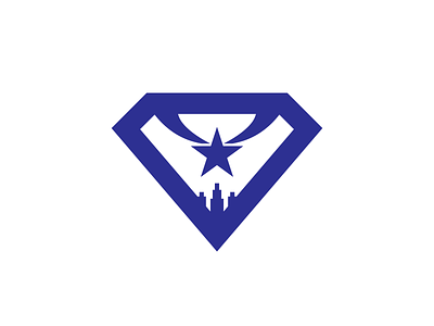 National City branding city city branding illustration logo shield star supergirl superhero tv vector