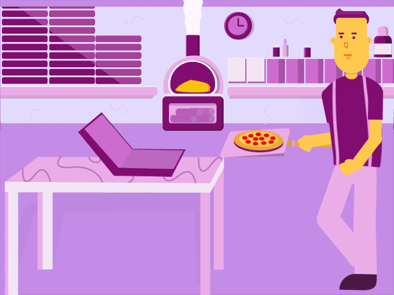 Pizza Man adobe after effects animation illustration motion design motion graphic
