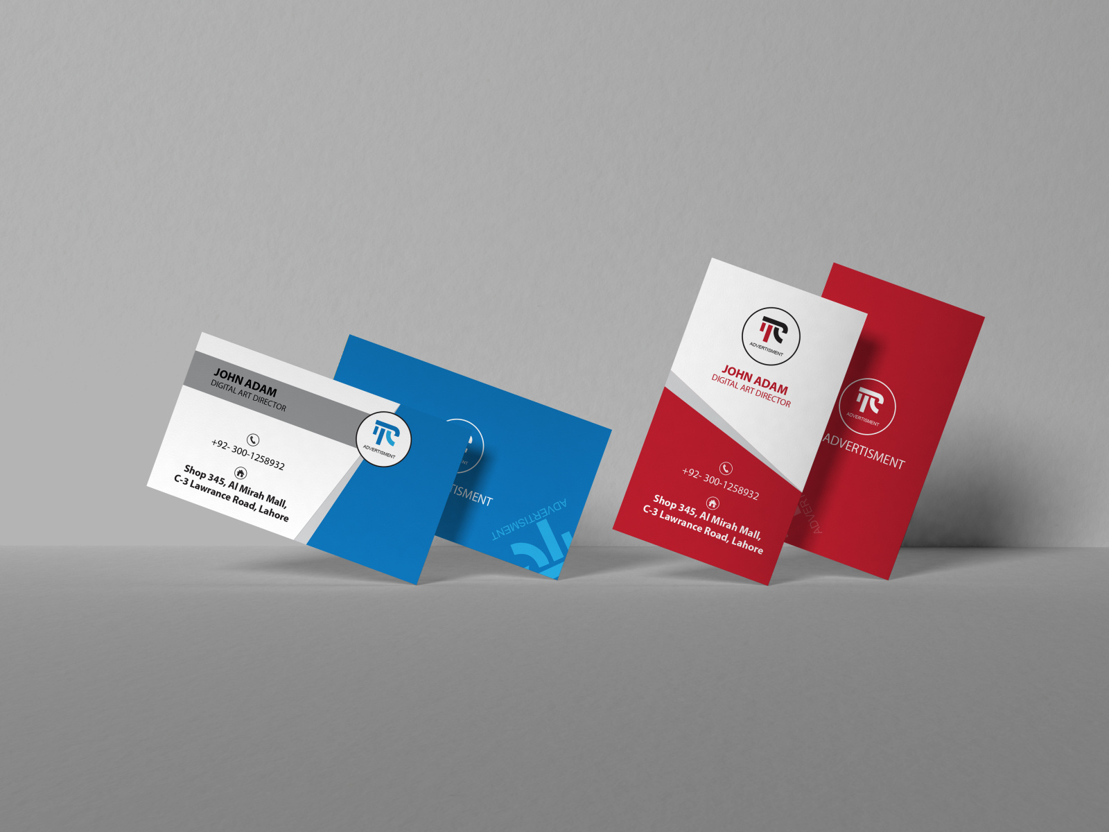 Modern Business Cards Template by Farhan Naseem on Dribbble