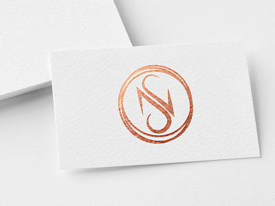 NS Metallic Foil Logo with Mockup adobe photoshop branding branding design businesscard cards ui illustration logodesign logos logotype