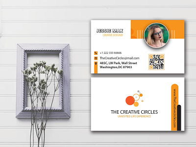 The Creative Circles Card Design with Mockup adobe photoshop branding design businesscard cards ui illustration letterhead logodesign magazine design ui ux