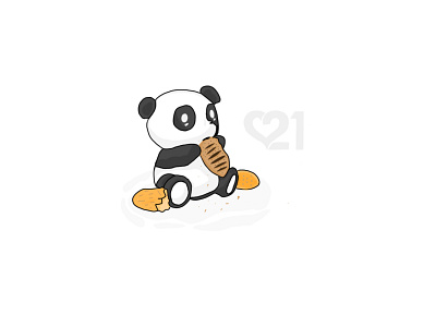 Panda Cute artwork ballon branding design graphicdesign humans illustration panda vector