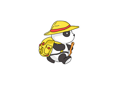 Wander artwork design graphicdesign illustration panda vector