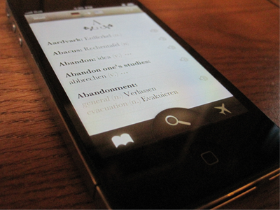 Languages App app dictionary ios iphone mobile tabbar texture translation ui