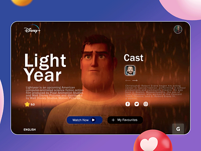 Disney+ Movie Page | Daily UI disney disney plus movie page movie ui netflix ui web design web ui