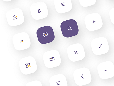 Icon Set 2020 branding design icon icon design icon set iconography icons illustration mobile ui purple