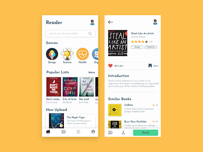 Online Book Reading Concept android android app android app design app design ios ios app ios app design iosapp light theme material design online read app reading app ui ux