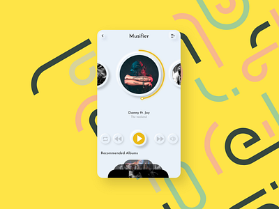 Music app 2019 trends colors design designer digital ios iosapp minimal music music player neumorphism skeumorphic ui uiux