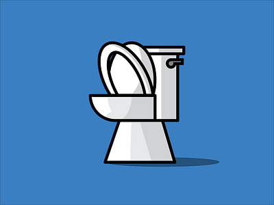 Toilet design flat illustration logo vector vector art