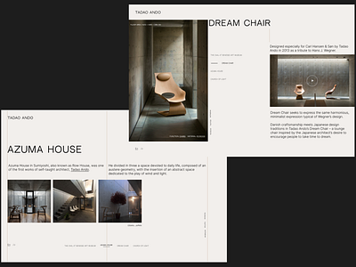 concept for Tadao Ando's works branding design graphic design ui ux