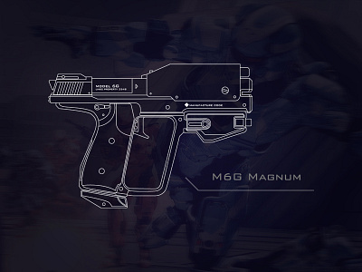 Halo M6G Magnum game gun halo line m6g magnum weapon xbox