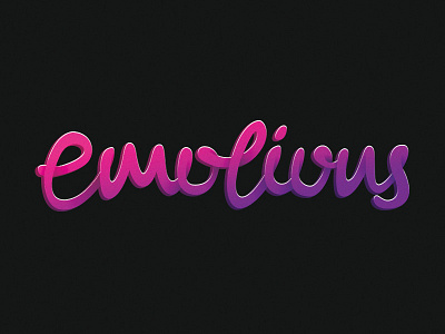 Emotions cursive emotions lettering typography