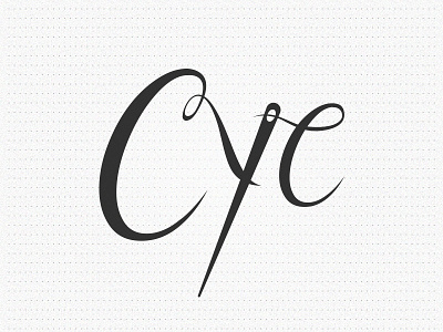 Cyc Logo cursive logo needle sew string tailor typography