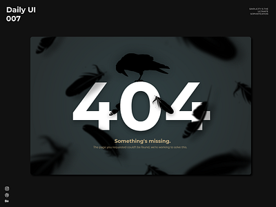 Daily UI 007 - 404 Page app appdesign appdesigner cdmx daily ui daily ui 007 dailyui dailyuichallenge design details freelance mexico minimalism ui design ui designer ui designers uiux uiux design ux design uxdesigner