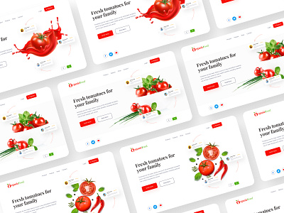 Fresh Natural Food Store Web Header UI Design fresh food organic food ui design ui ux ui ux design web application design web header