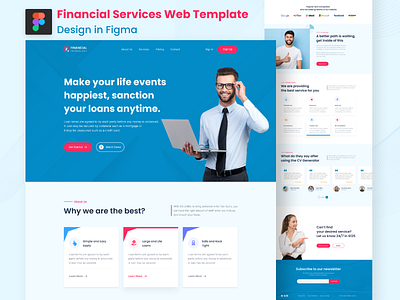 Financial Services Web Template car loan