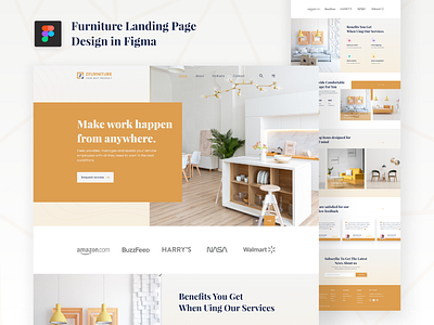 Furniture Landing Page Design furniture website landing page ui landing page ux ux design