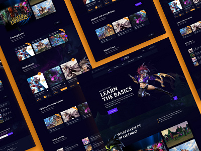 League of Legends Is A Team-based Game Landing Page Design creative ui design gaming gaming ui design league of legends ui