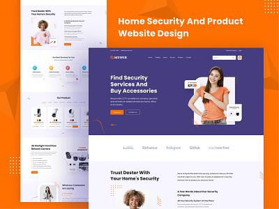 Home Security and Product Website Design design home security home security landingpage home security product landing page design landingpage security camera security product ui design uidesign ux design uxdesign website design