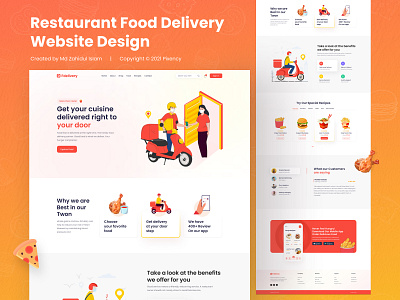 Food Delivery Website Design UI