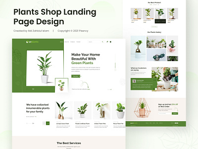 Plants Shop Landing Page Design