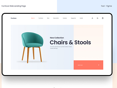 Furniture Web Landing Page figma landing page ui ui design uiux web design