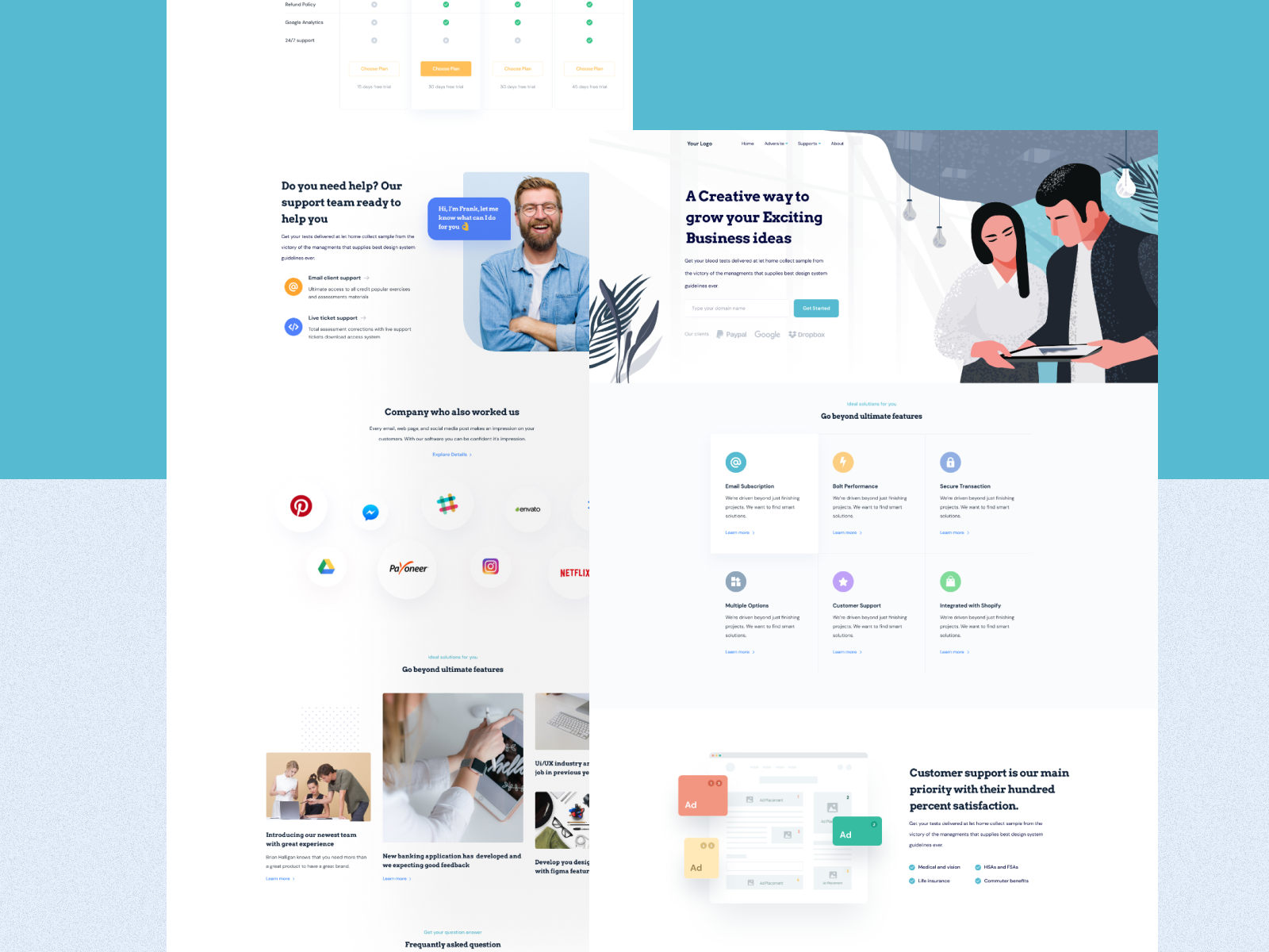 Digital Agency Web Landing Page by Kreya Parekh on Dribbble