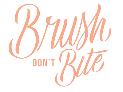 Brush Don't Bite- Art shop Branding art shop branding brush lettering calligraphy grap graphic design lettering logo