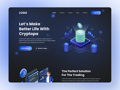 Cryptocurrency Landing Page bitcoin crypto crypto landing page crypto website cryptocurrency ethereum futureswap landing page uiux website