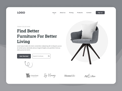 Furniture Landing Page Design