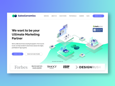 SalesGenomics Agency Homepage Design