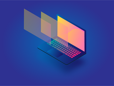 Isometric Laptop Illustration