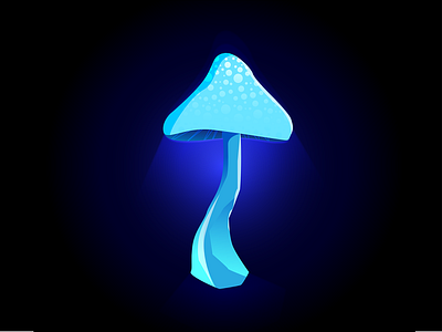 Magic Mushroom contrast design illustration light mushroom neon psychedelic uv vector