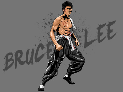 Bruce Lee Vector Illustration art bruce brucelee design dragon hongkong illustration lee martialarts wayofthedragon