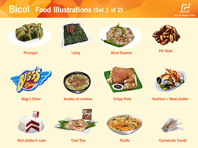 Food illustrations found in Bicol, Philippines art cake food illustration photoshop pork