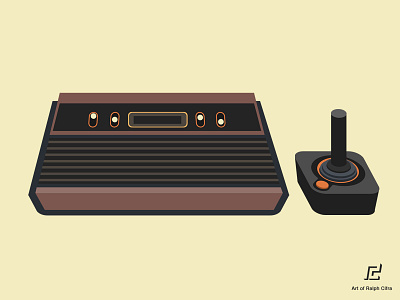 Atari art atari console flat game icon illustration vector