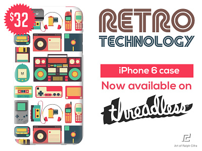 Retro Technology iPhone 6 case now available on Threadless! apple art bendgate case illustration iphone retro vector vintage