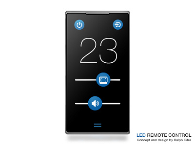 LED Remote Control for our televisions! art channel concept control design graphics illustration led remote ui ux volume