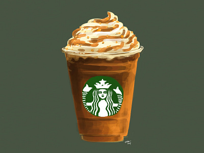 iPad Art: Starbucks Frappucino illustration app art coffee design frappucino illustration ipad mobile paint procreate starbucks