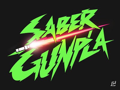 Saber Gunpla Logo Design anime art design digital art gundam gunpla illustration kit logo model plamo saber