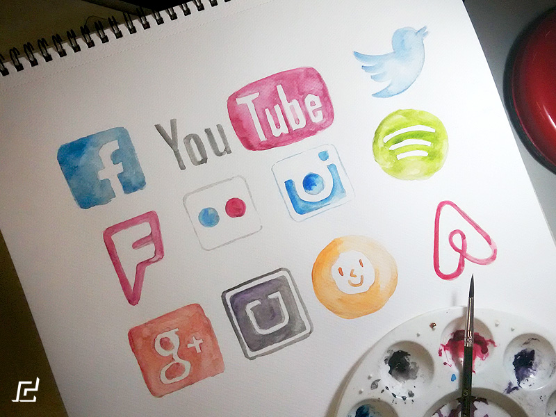 Logos in Watercolor by Ralph Cifra on Dribbble