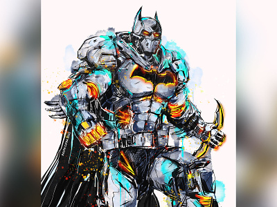 Batman Extreme Environment Suit batman batman drawing comic book dc drawing illustration watercolor