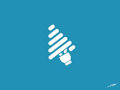 Lightbulb + Mouse Pointer Logo Design art bulb design illustration light logo photoshop shape vector